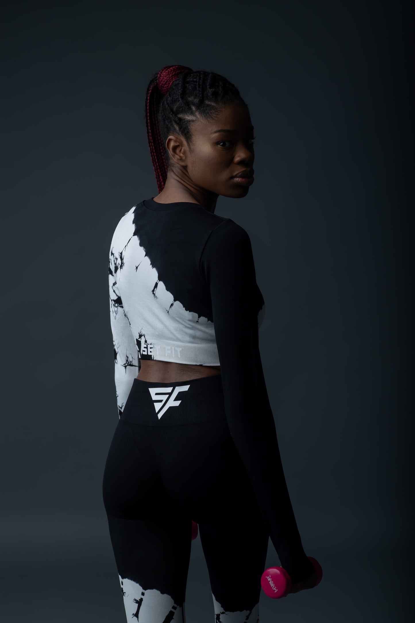 Top dama sport Lidya alb/negru