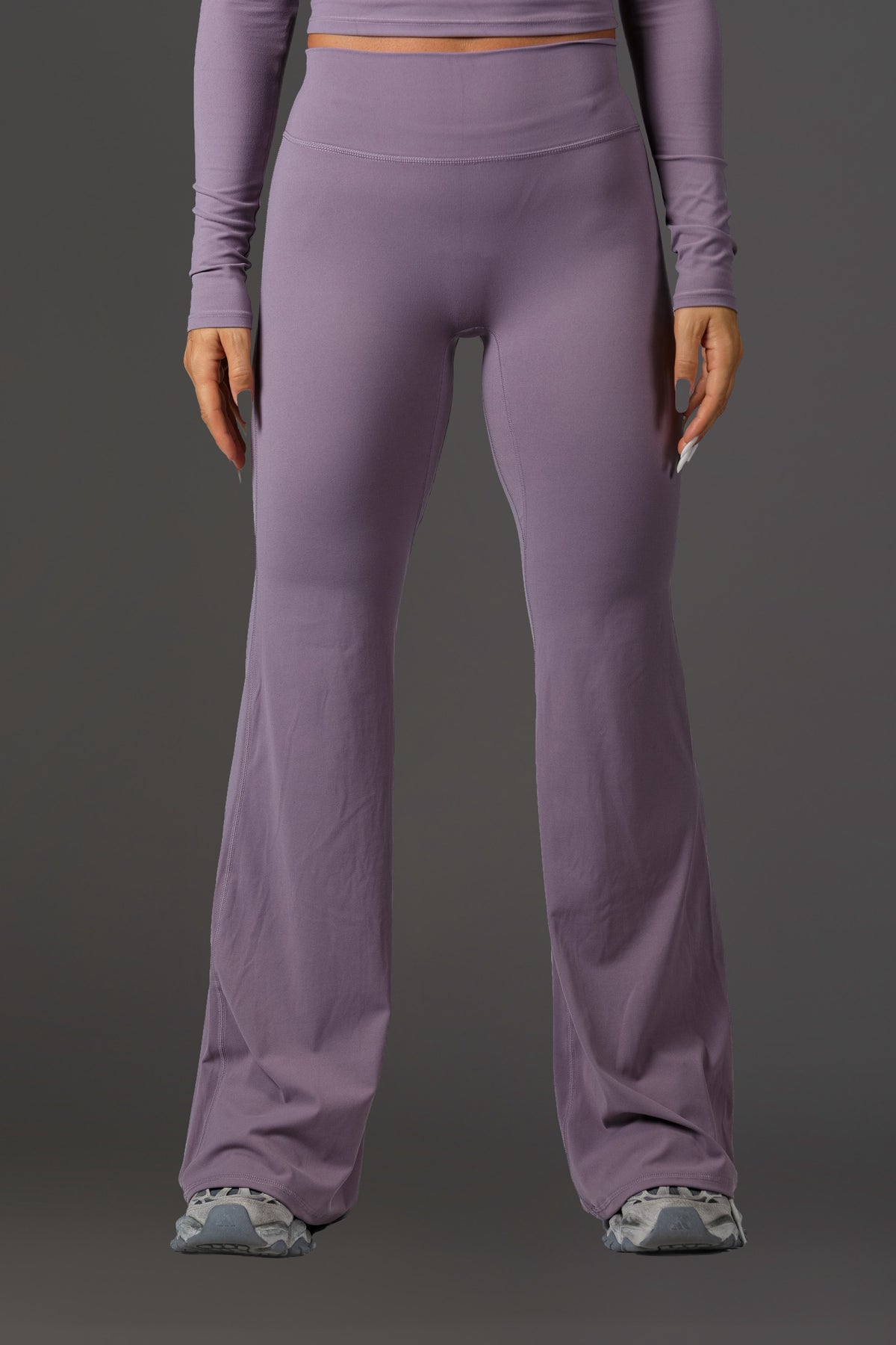 Set dama sport evazat Zelie (bluza+pantalon) lavanda