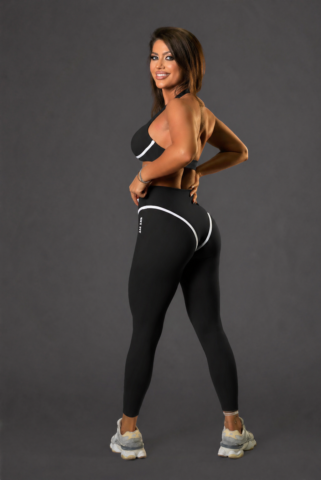 Set dama sport Zafira Sculpt ( top+colanti) negru