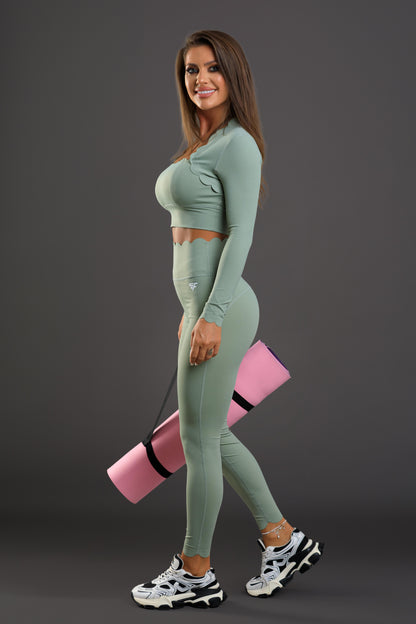 Set dama sport Anaya ( top+colanti) olive