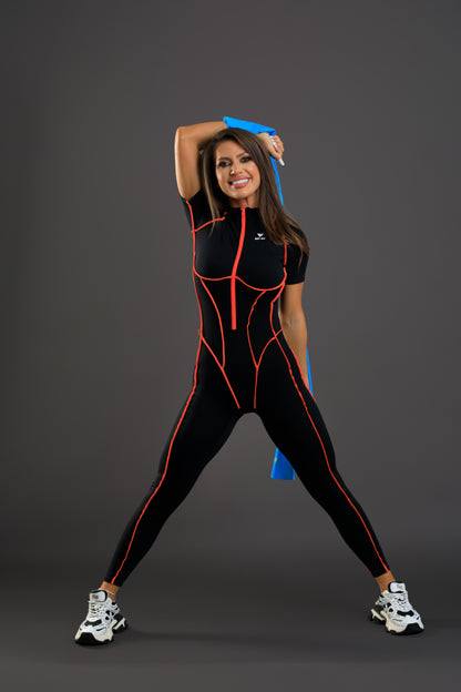 Salopeta dama sport Sakura portocalie