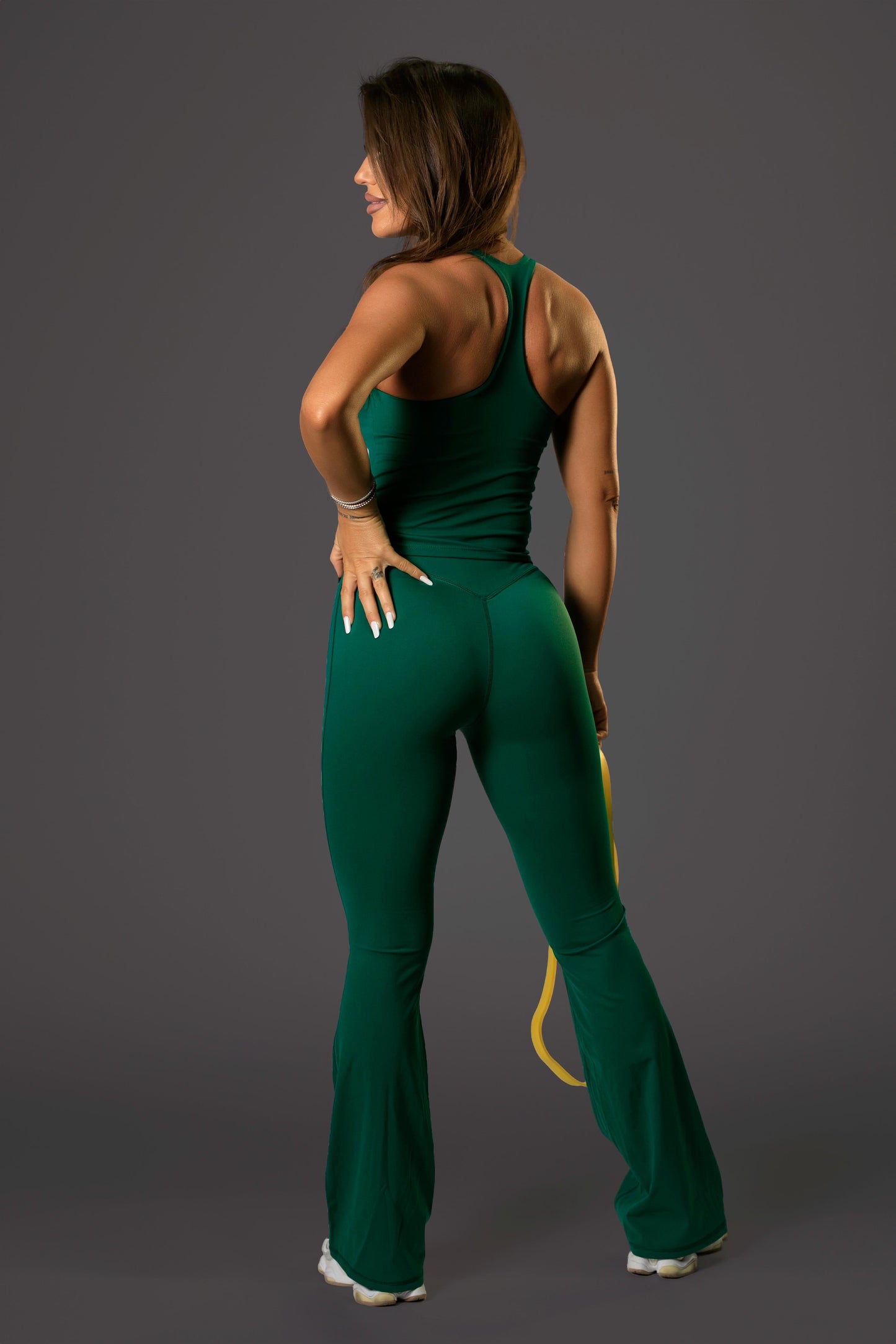 Set dama sport Kalina Force (maiou+colant evazat) smarald