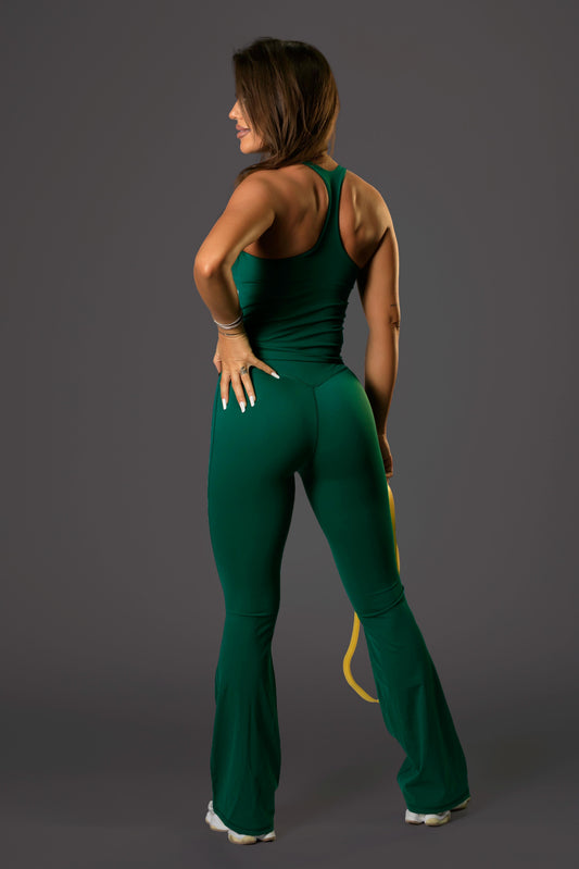 Pantalon evazat sport Kalina Force smarald