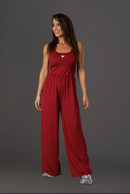 Salopeta dama evazata Elara burgundy