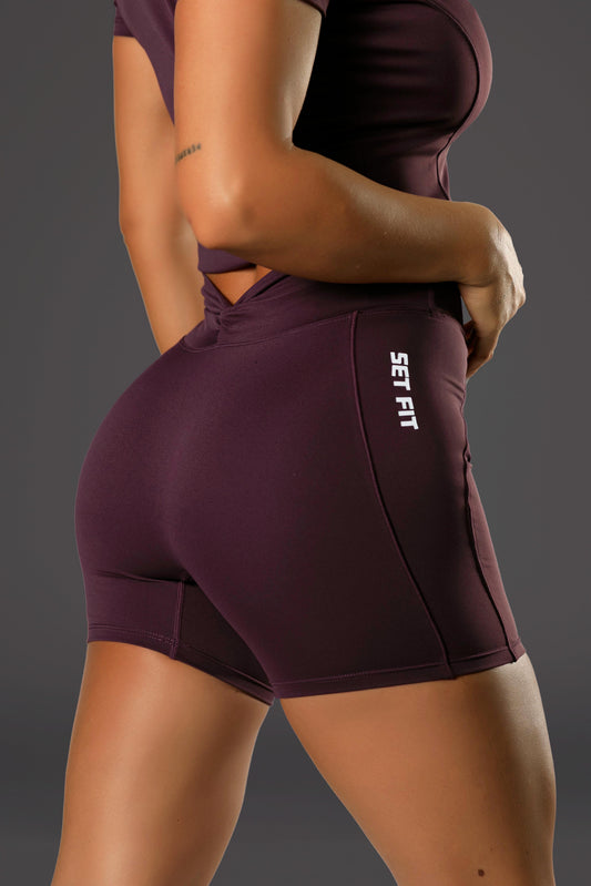 Colant scurt sport Elira Form plum