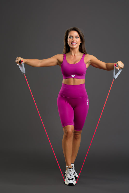 Set dama sport scurt 3/4- Hiraani ( bustiera + pantalon)
