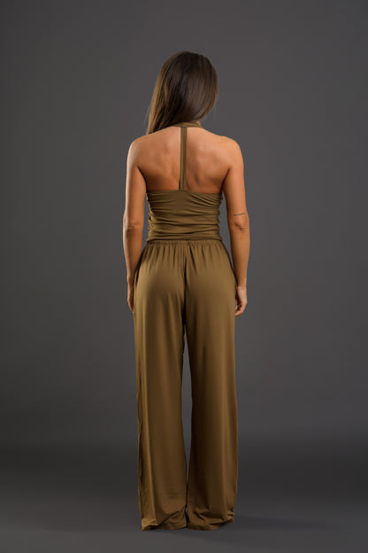 Set dama sport Kiko (pantalon evazat + maiou) maro