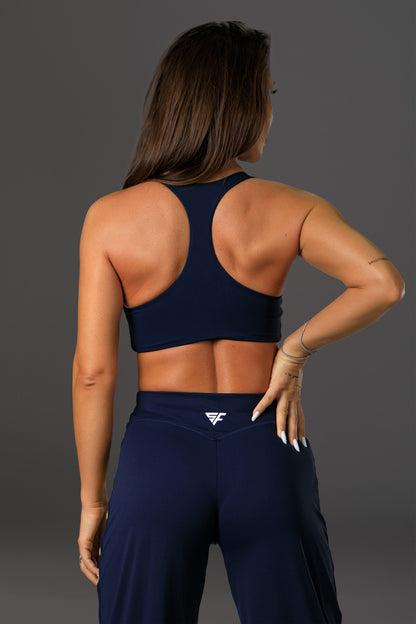 Set dama sport evazat Ynaia (top+pantalon) maro