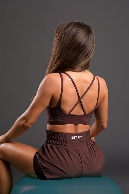 Set dama sport scurt Vittoria ( bustiera + pantalon)