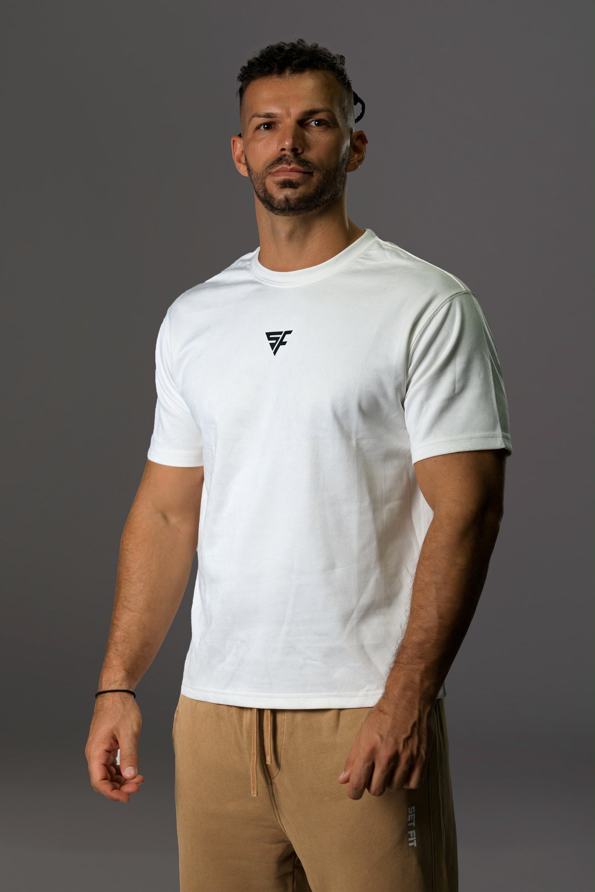 Tricou barbati sport Mihail alb
