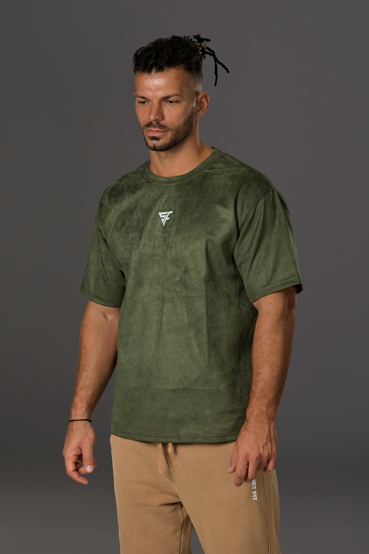 Tricou barbati sport Aron kaki
