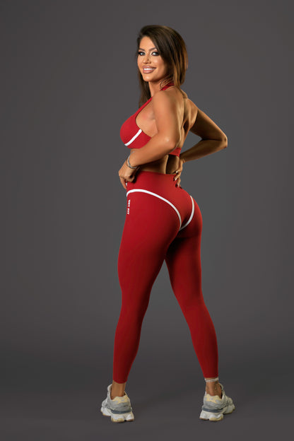 Set dama sport Zafira Sculpt visiniu ( top+ colanti)