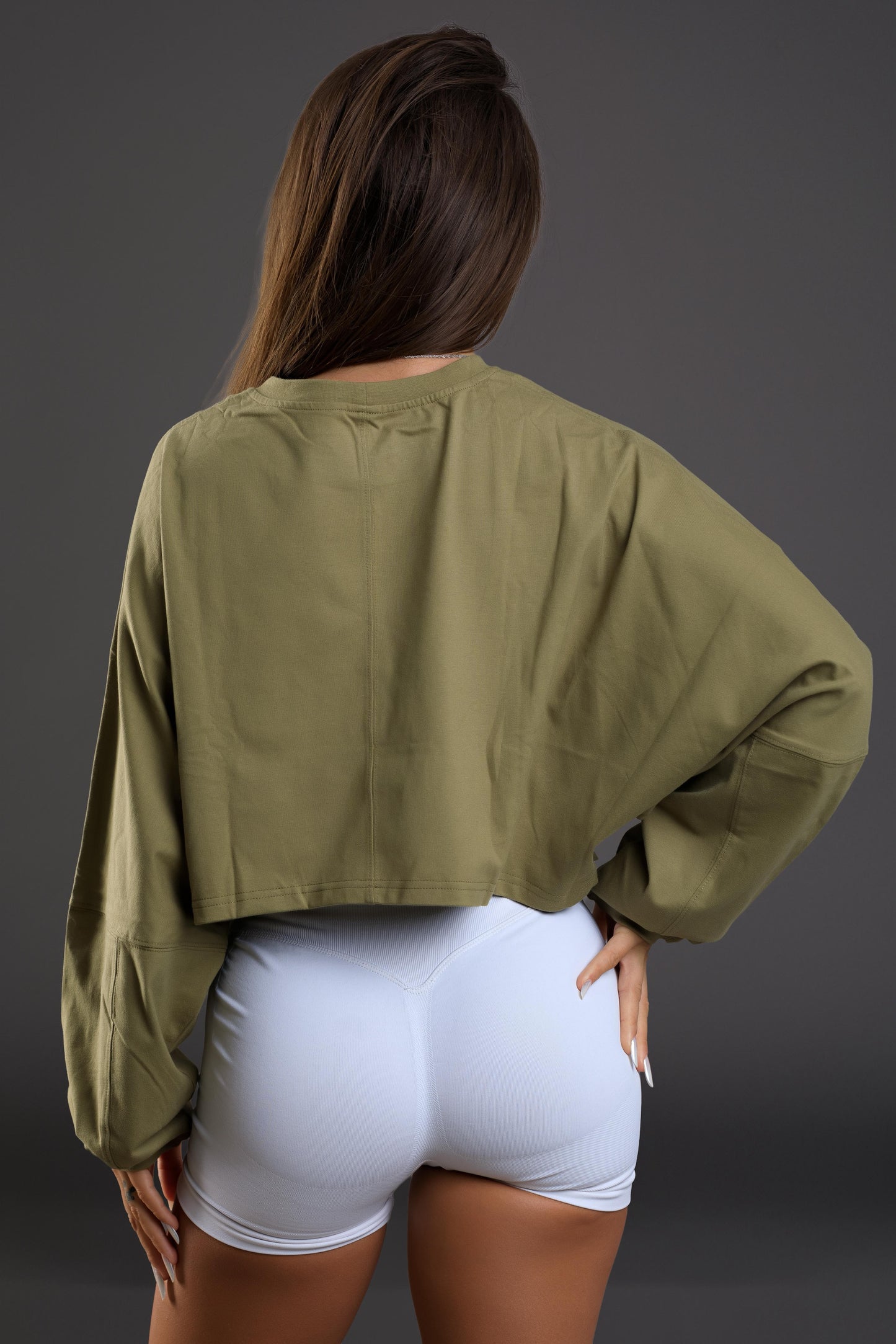 Hoodie dama sport Amy kaki