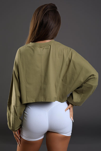 Hoodie dama sport Amy kaki