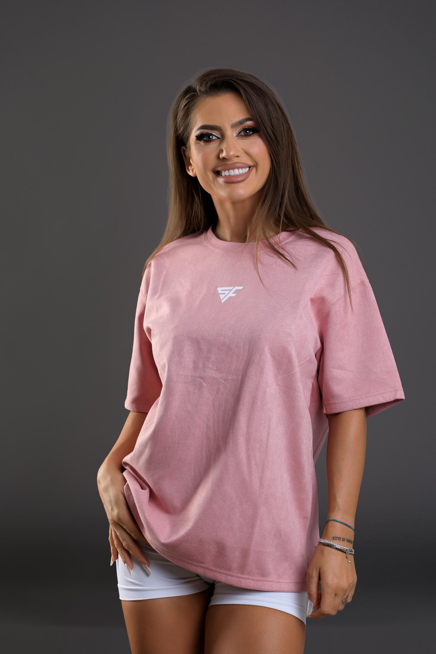 Tricou dama sport Agness roz pudra