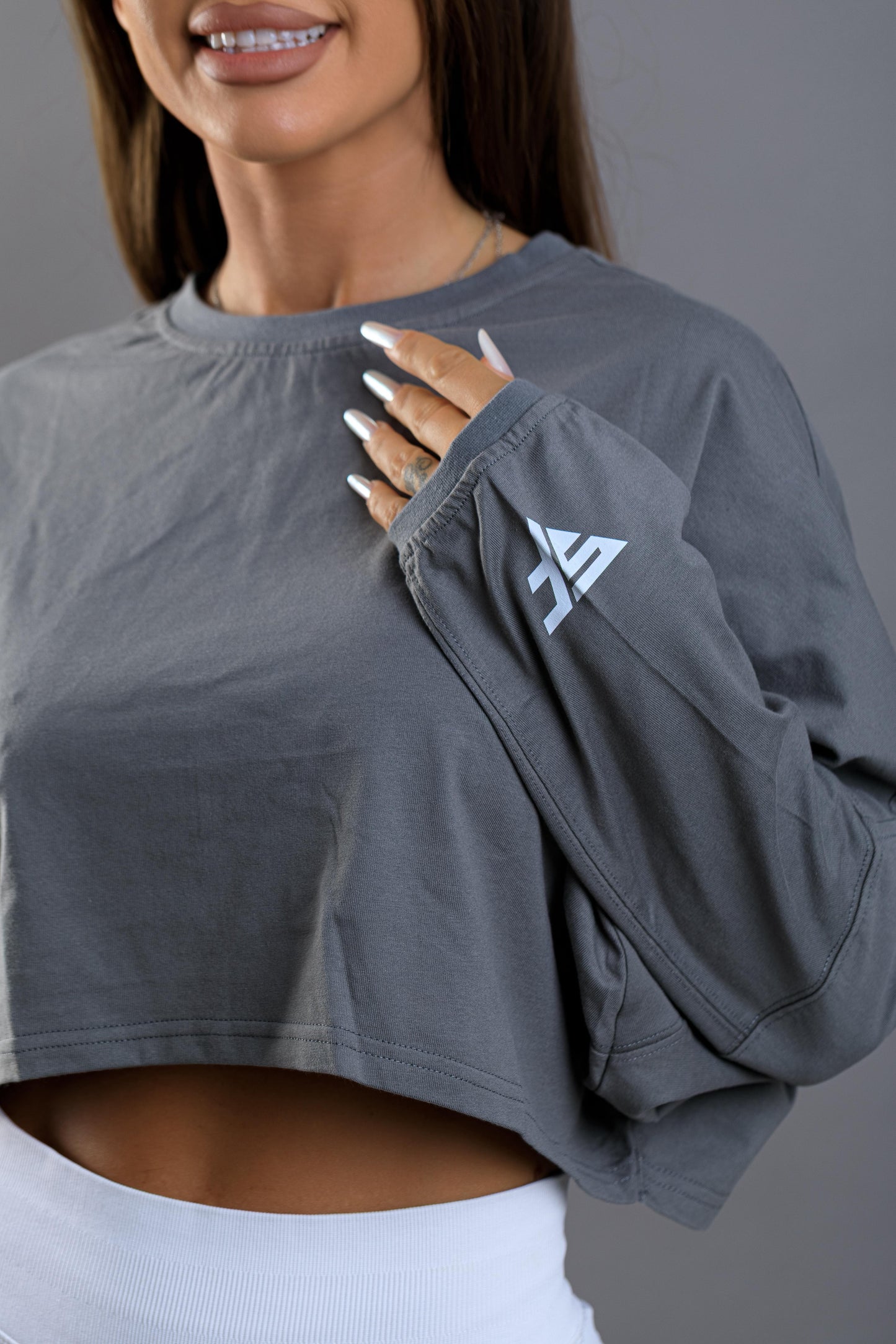 Hoodie dama sport Amy gri deschis