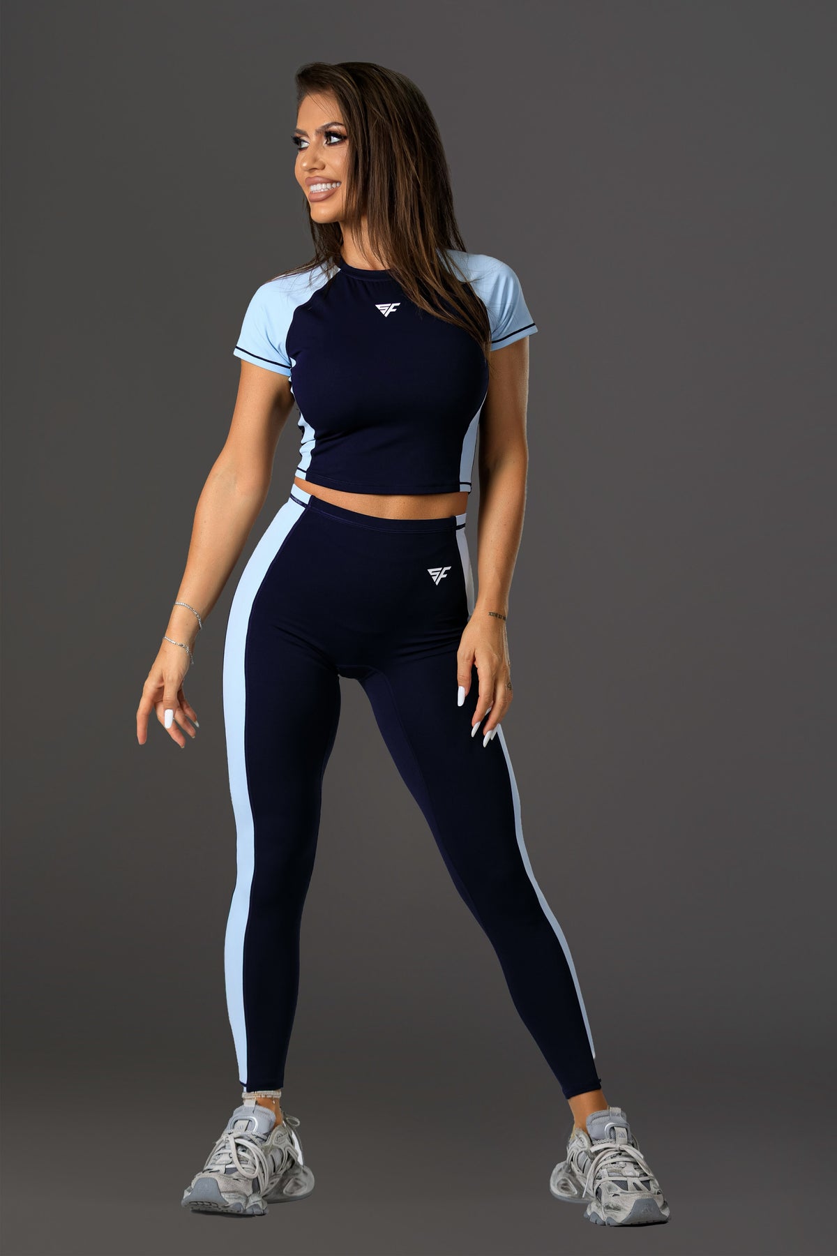 Set dama sport Arabella (tricou+colant) bleumarin
