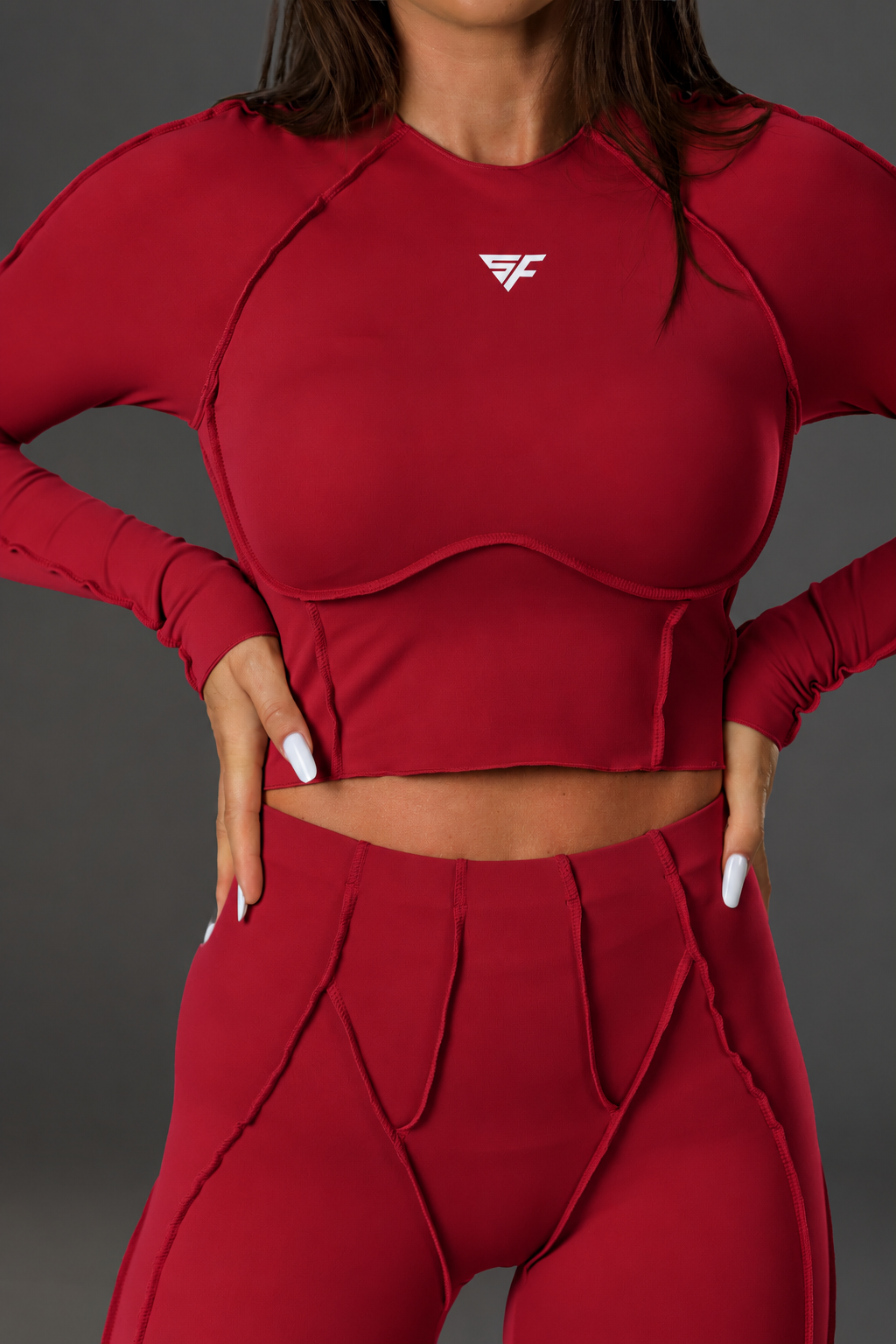 Set dama sport Lya evazat (pantalon+bluza) burgundy