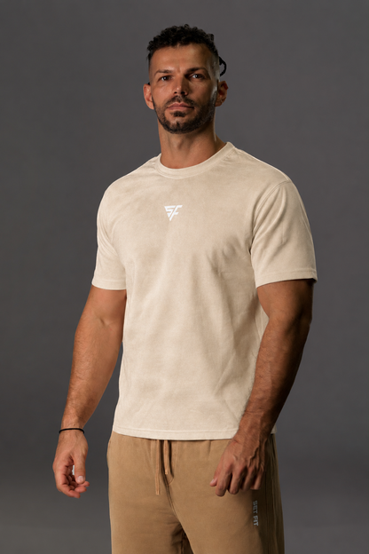 Tricou barbati sport Matei crem