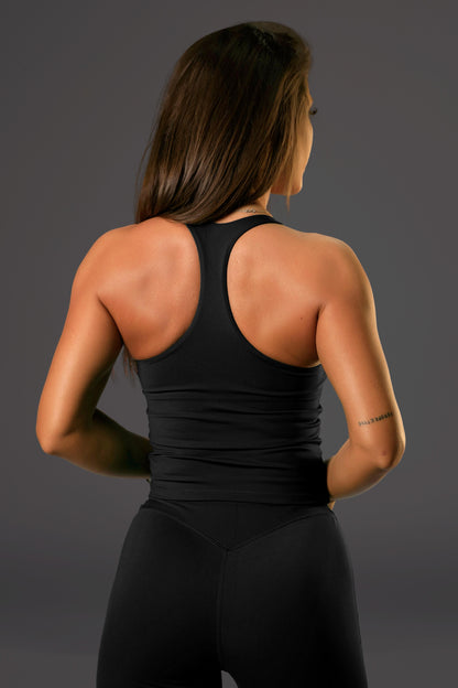 Set dama sport Katinka ( maiou+ pantalon evazat) negru