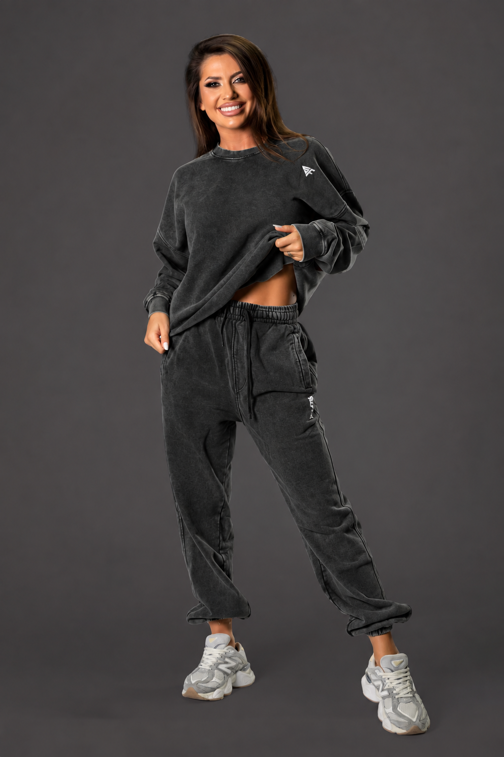Bluzon dama sport Leona gri inchis