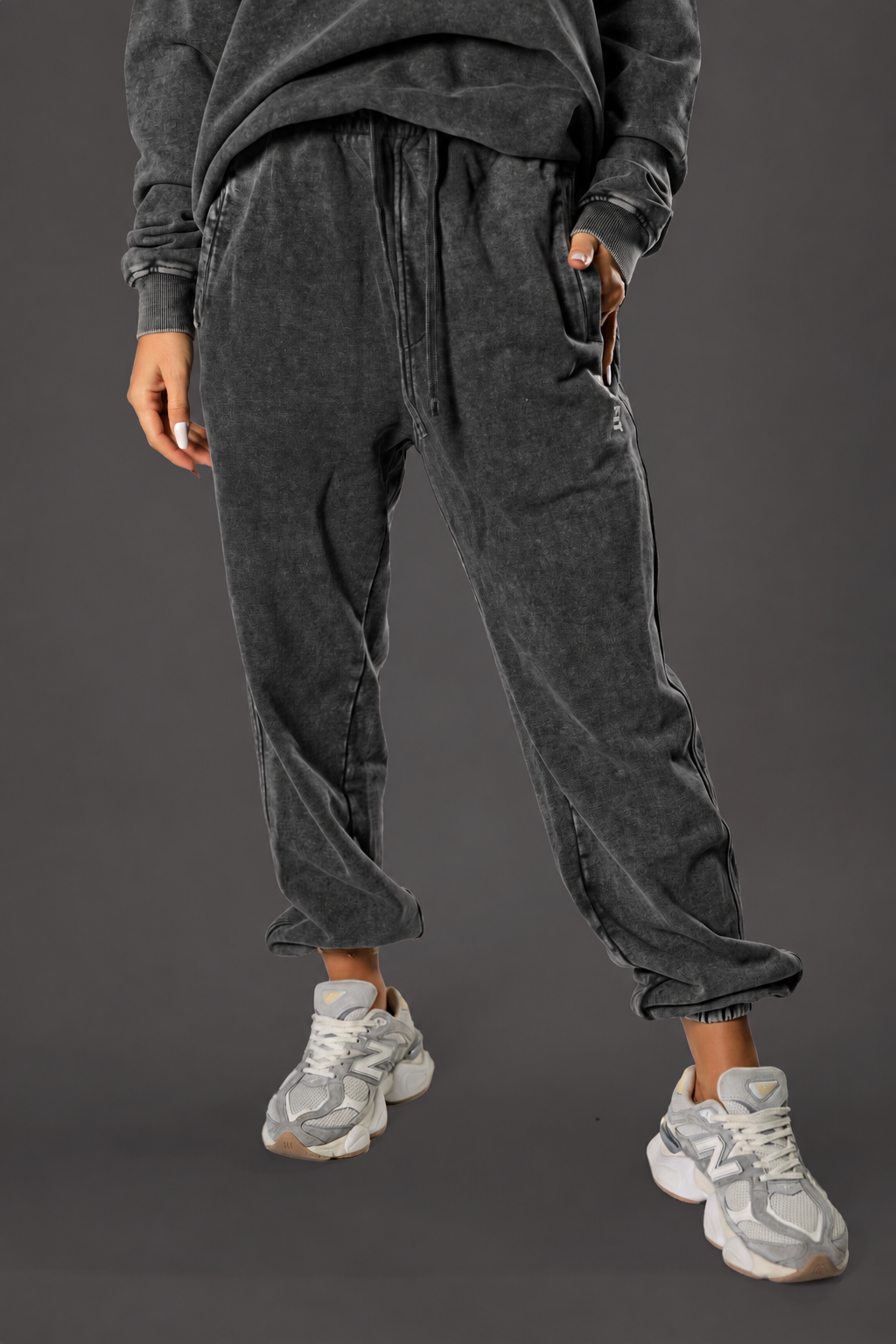 Pantalon dama sport Leona gri inchis